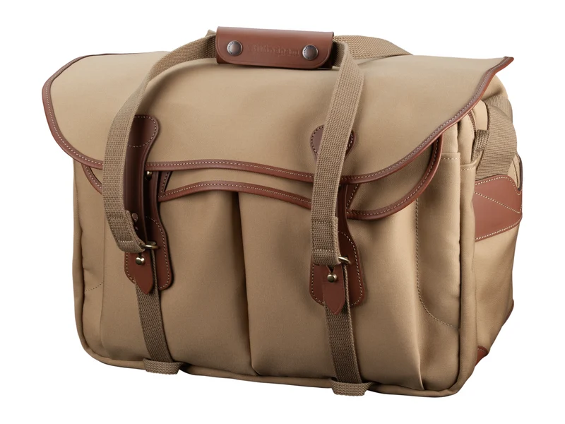 Billingham Borsa 445 MKII Tela Khaki/Bordi Cuoio marrone chiaro