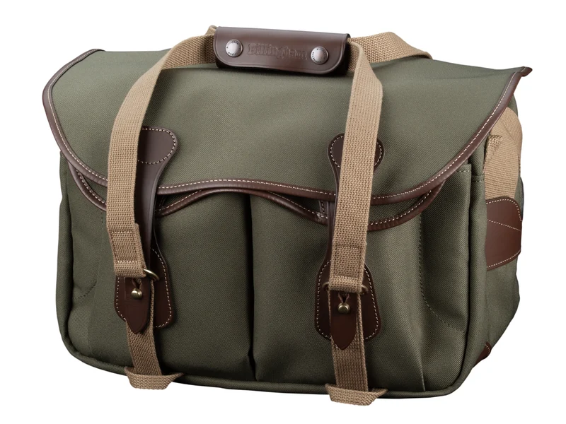 Billingham Borsa 335 MKII FibreNyte Salvia/Bordi Cuoio cioccolato