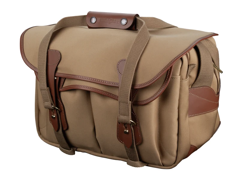 Billingham Borsa 335 MKII Tela Khaki/Bordi Cuoio marrone chiaro