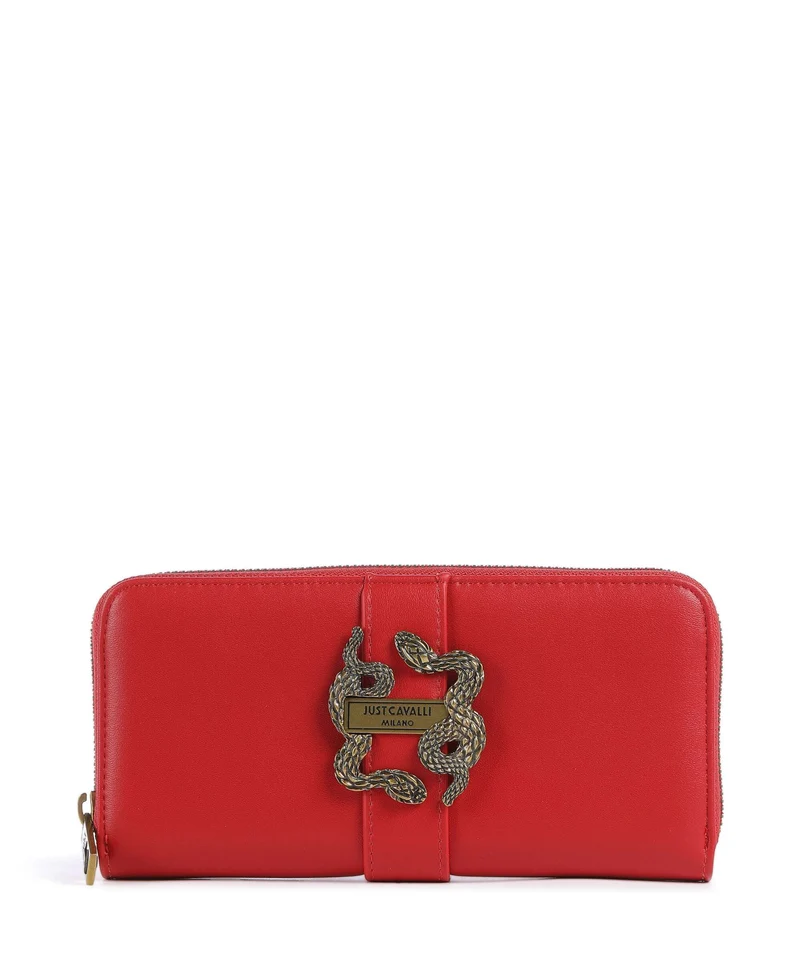 Just Cavalli Iconic Snakes Portafoglio tango red