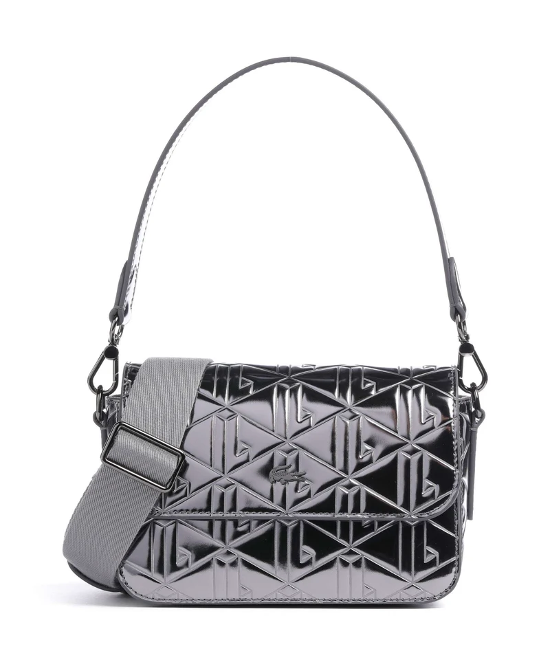 Lacoste Holiday Borsa a spalla shiny dark silver