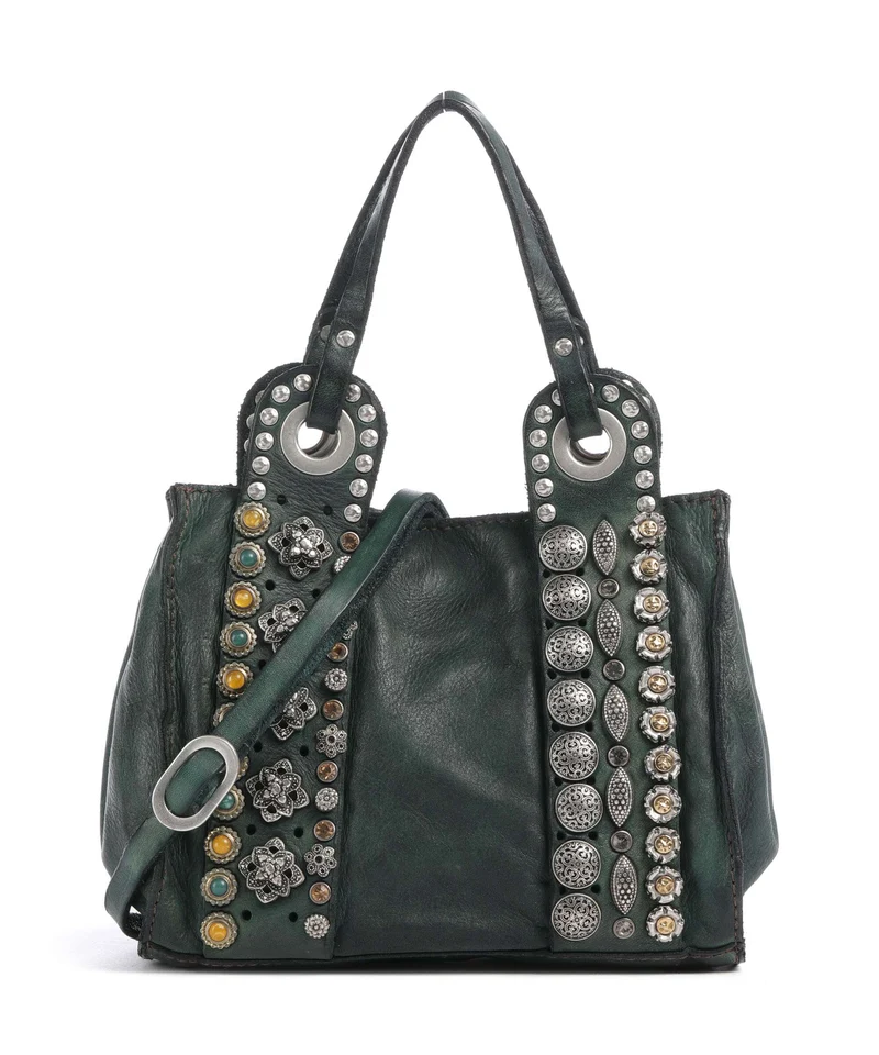 Campomaggi Borsa a tracolla green bottle