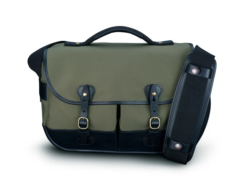 Billingham Borsa Mini Eventer FibreNyte Verde Salvia/Bordi Cuoio nero