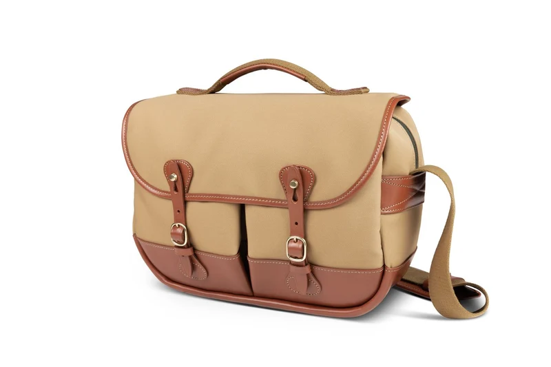 Billingham Borsa Mini Eventer Canvas Khaki/Bordi Cuoio marrone