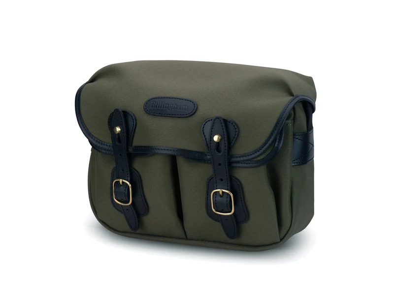 Billingham Borsa Hadley Small FibreNyte Verde Salvia/Bordi Cuoio nero