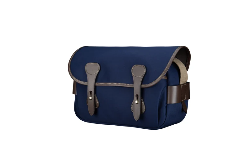 Billingham Borsa S3 Tela Navy/Bordi Cuoio cioccolato