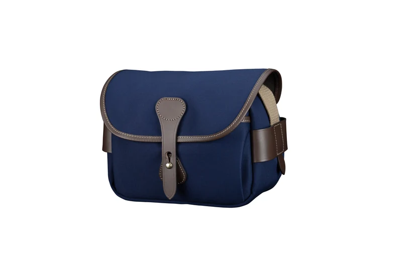 Billingham Borsa S2 Tela Navy/Bordi Cuoio cioccolato