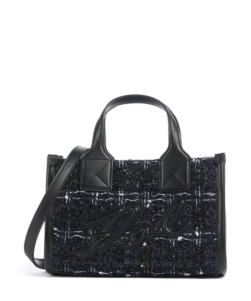 Karl Lagerfeld K/Skuare Small Borsa a mano dark navy/boucle