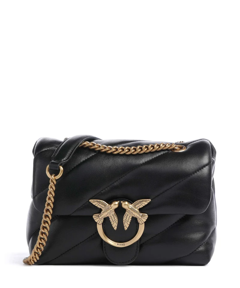 Pinko Love Puff Mini Borsa a spalla nero/antique gold