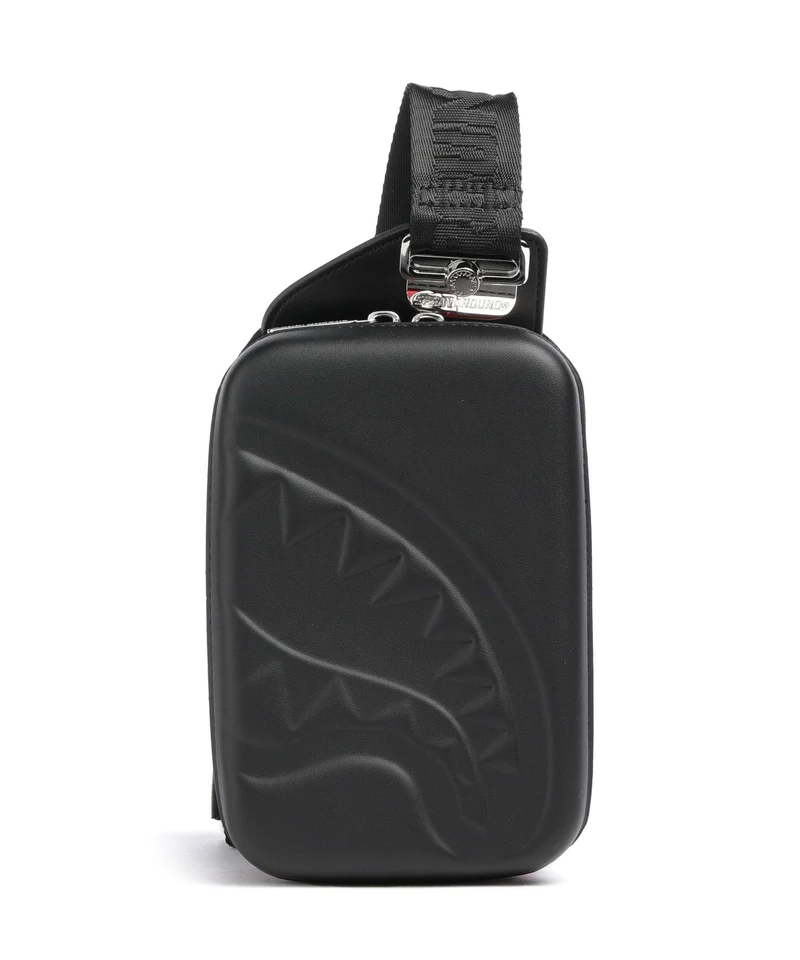 Sprayground Printed Zipper Shark Borsa sling black