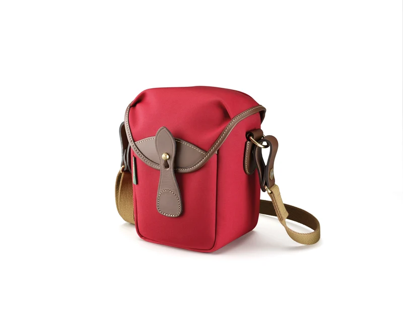 Billingham Borsa 72 Tela Burgundy/Bordi Cuoio cioccolato