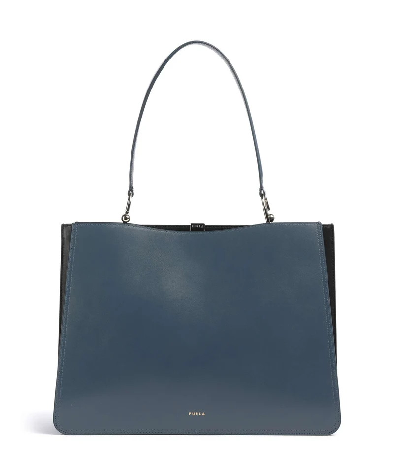 Furla Agata L Borsa shopper grigio blu/nero