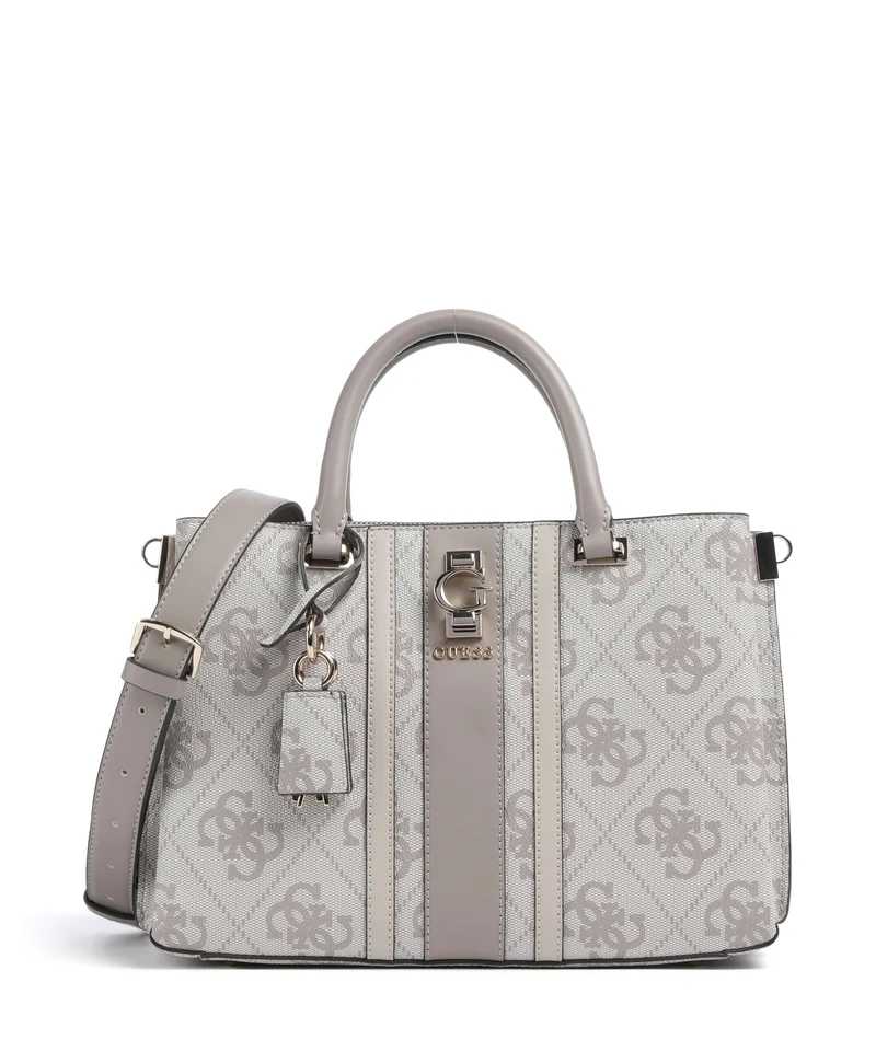 Guess Erenia Borsa a mano dark taupe logo
