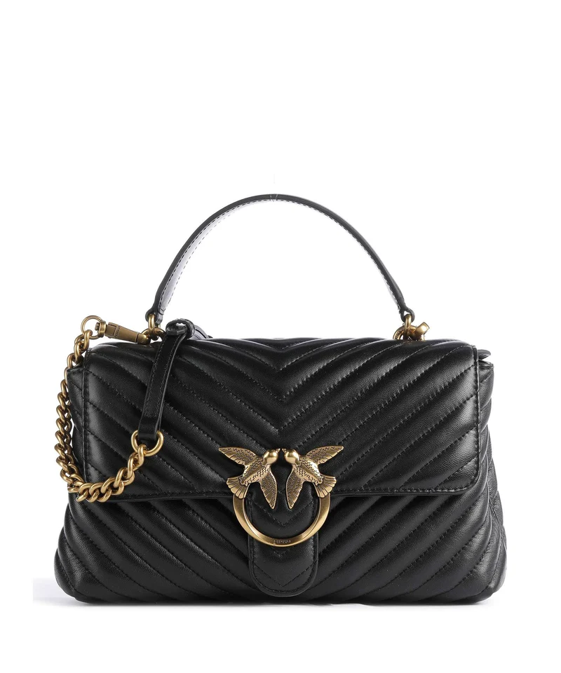 Pinko Love Lady Puff Classic Borsa a mano nero/antique gold