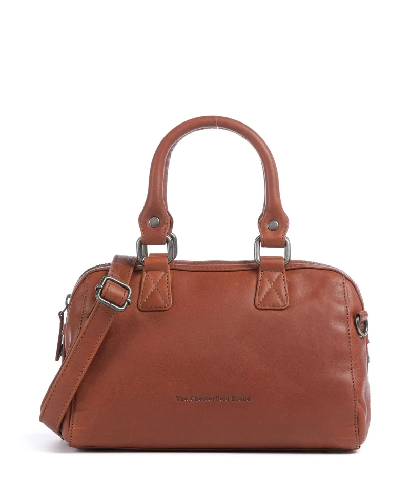 The Chesterfield Brand Wax Pull Up Cow Dalford Borsa a mano cognac