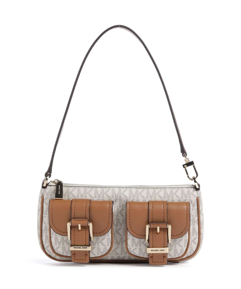 Michael Kors Zoe Borsa a spalla vanilla/acorn
