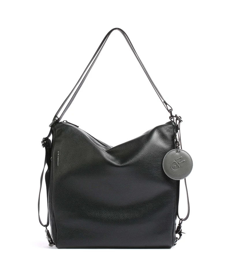 Mandarina Duck Mellow Leather Borsa a zainetto nero
