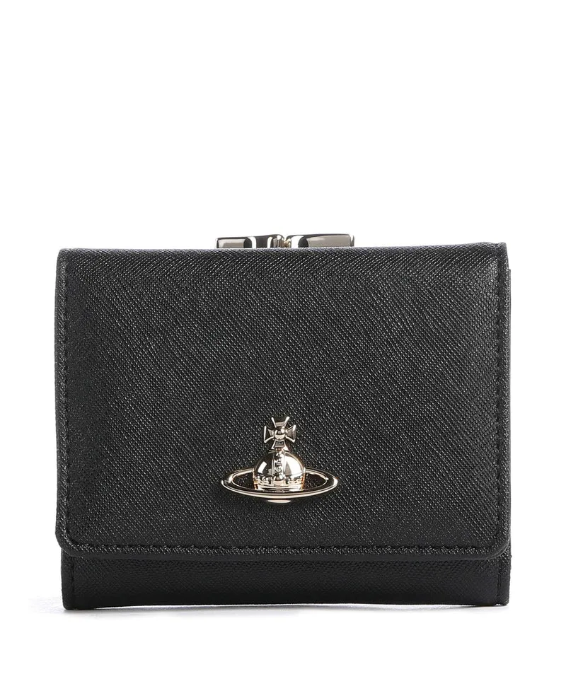 Vivienne Westwood Frame Saffiano Small Portafoglio black