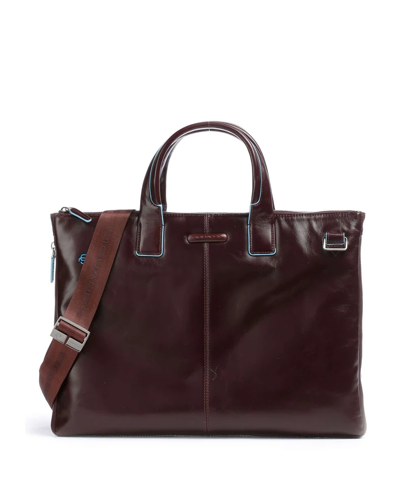 Piquadro Blue Square Cartella mahogany