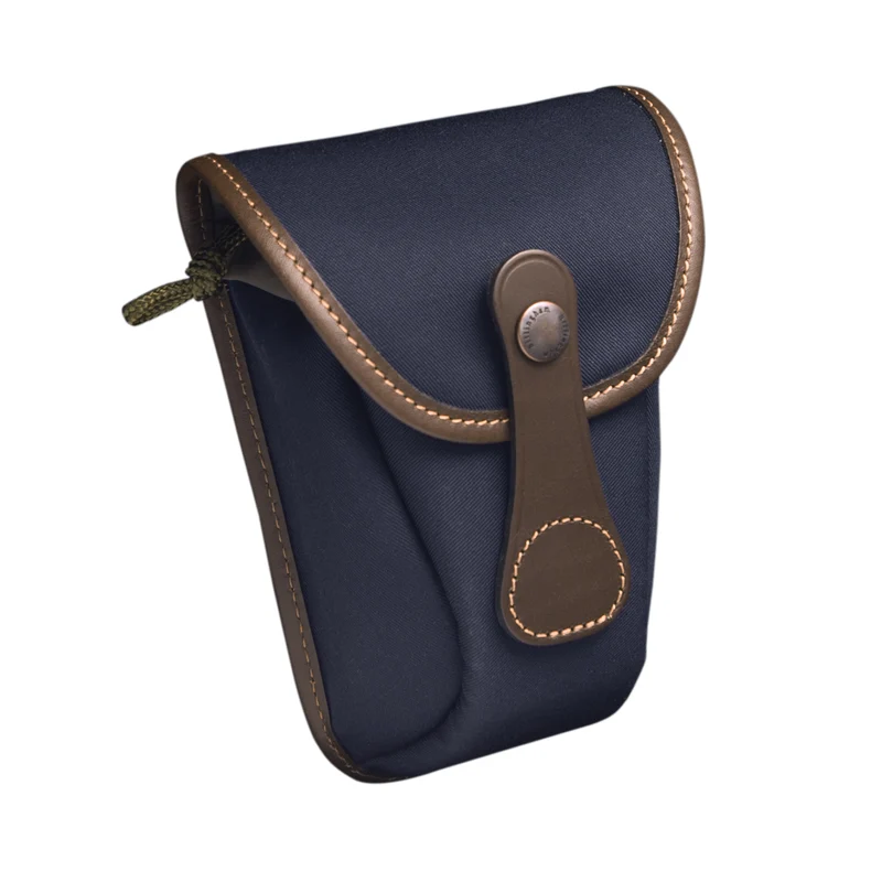 Billingham Tasca AVEA07 Tela Blu Navy/Bordi Cuoio cioccolato + finiture ottone