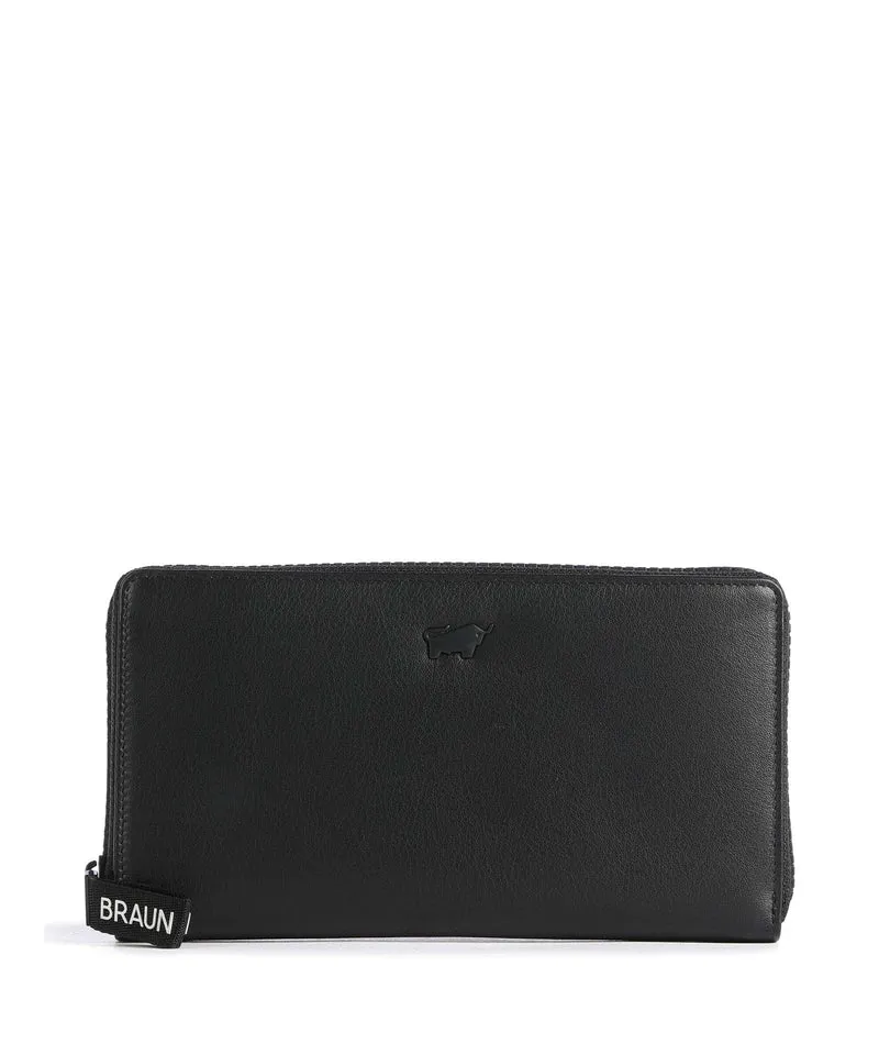 Braun Büffel Capri Portafoglio schwarz