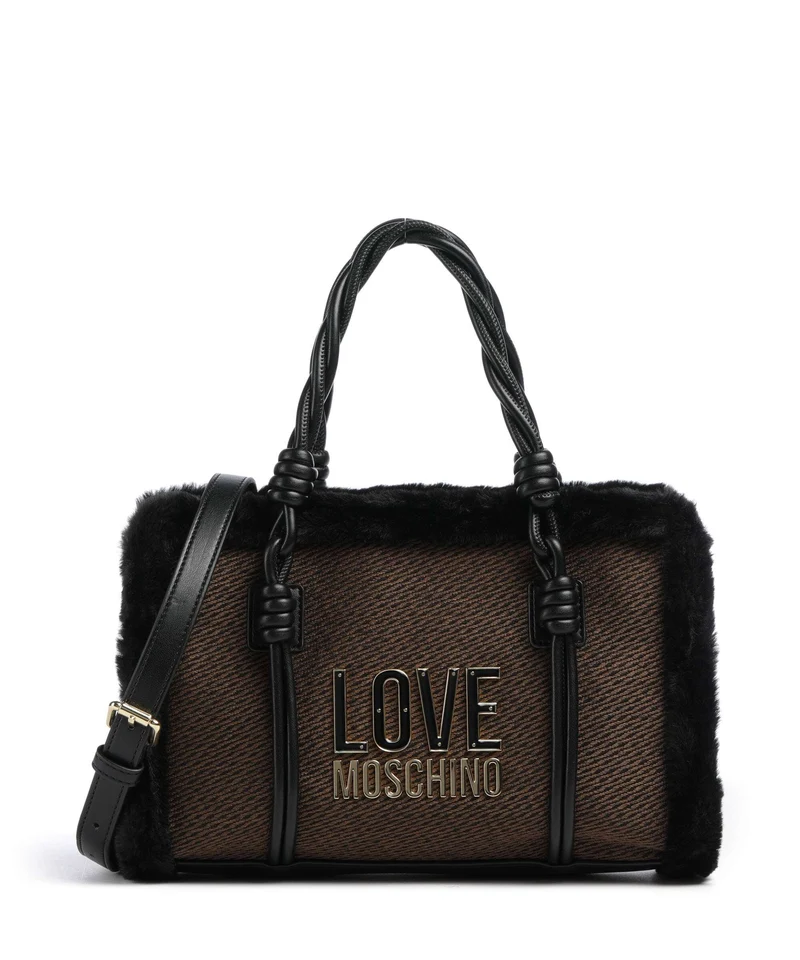 Love Moschino Wintery Borsa a mano chocolate/black