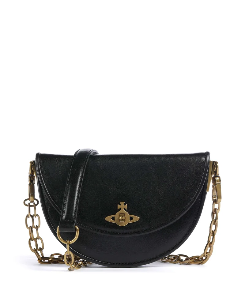 Vivienne Westwood Bonnie Polished Borsa a tracolla black