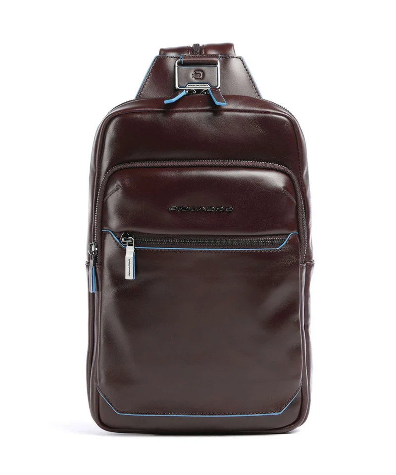 Piquadro Blue Square Borsa sling mogano