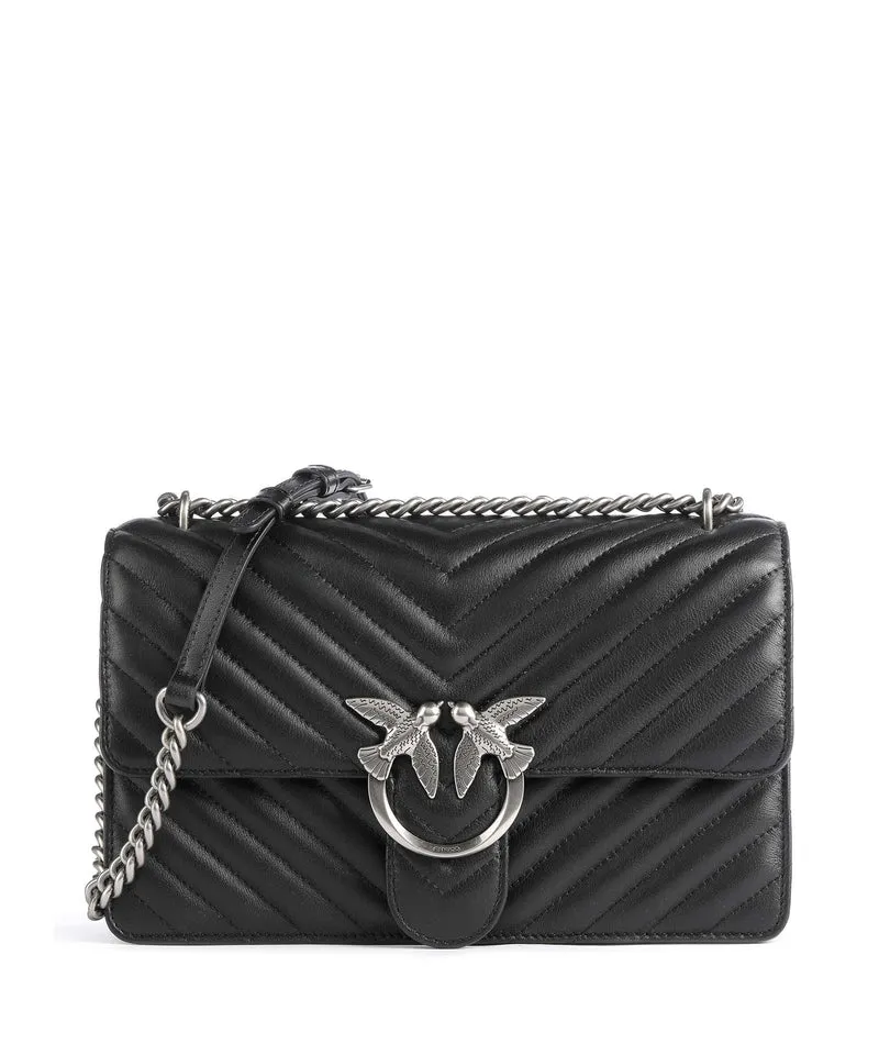 Pinko Love One Classic Borsa a spalla nero/old silver