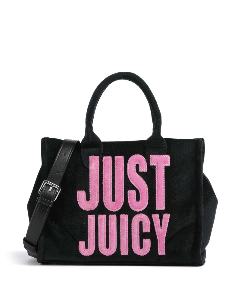 Juicy Couture Iris Patch Velvet M Borsa a mano black