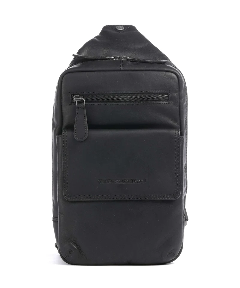 The Chesterfield Brand Wax Pull Up Cow Turelle Borsa sling black