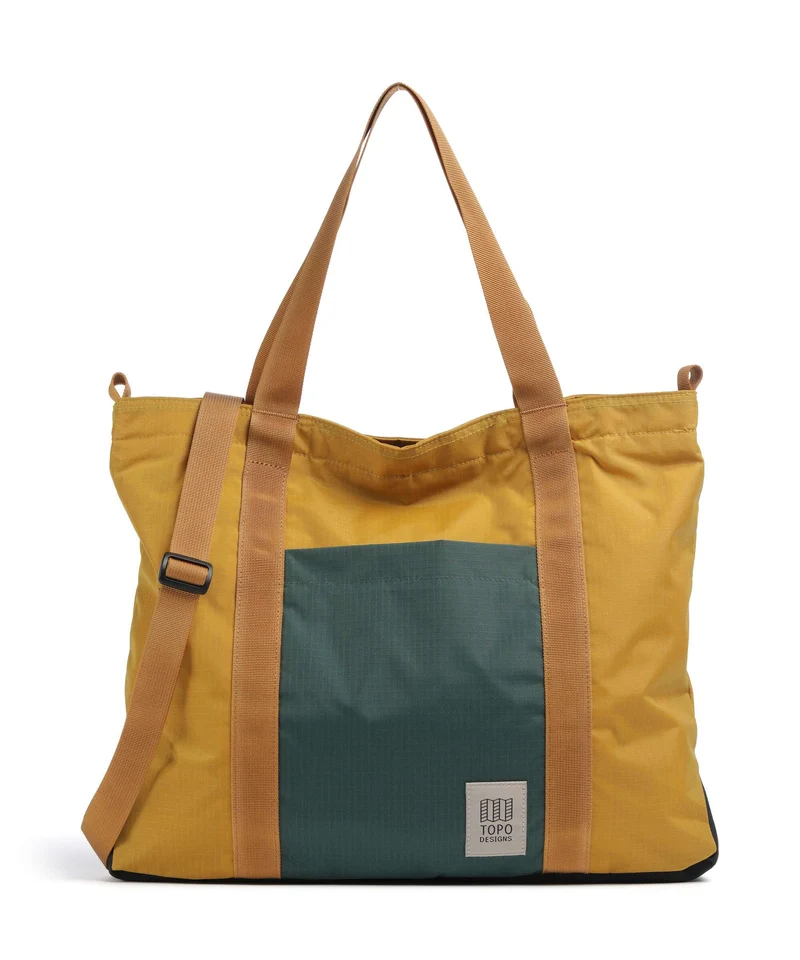 Topo Designs Mountain Essential Borsa shopper mustard/forest