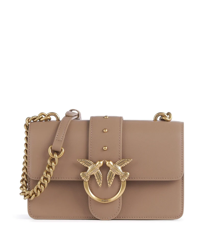 Pinko Love One Mini Borsa a tracolla biscotto zenzero