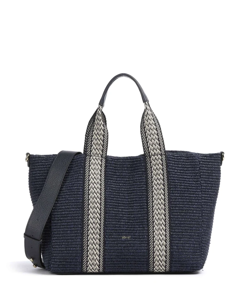Abro Raffia Kaia Borsa shopper navy