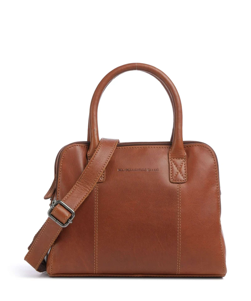The Chesterfield Brand Wax Pull Up Cow Ezra Borsa a mano cognac