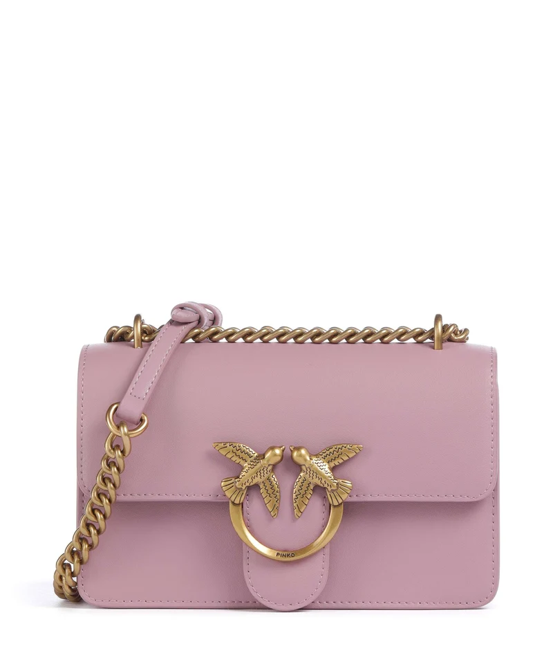Pinko Love One Mini Borsa a spalla viola/antique gold