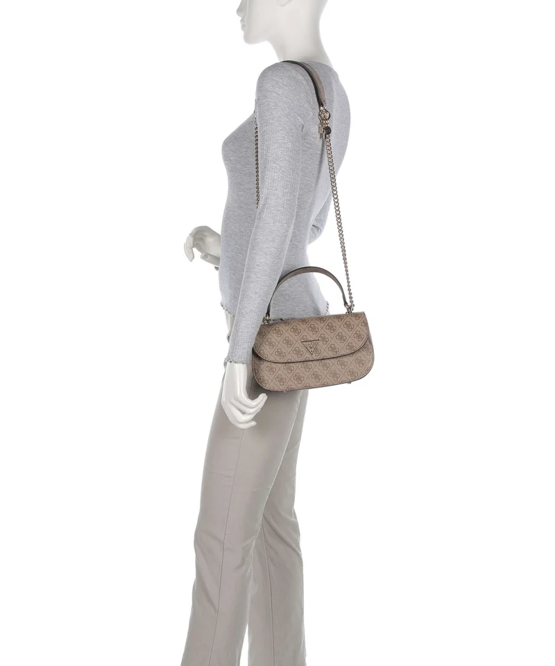 Guess Erica Eco Borsa a spalla latte logo