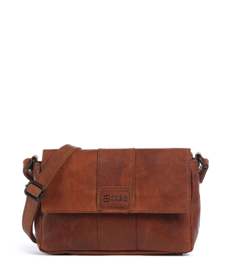 Spikes & Sparrow Bronco Ceslie Borsa a tracolla brandy
