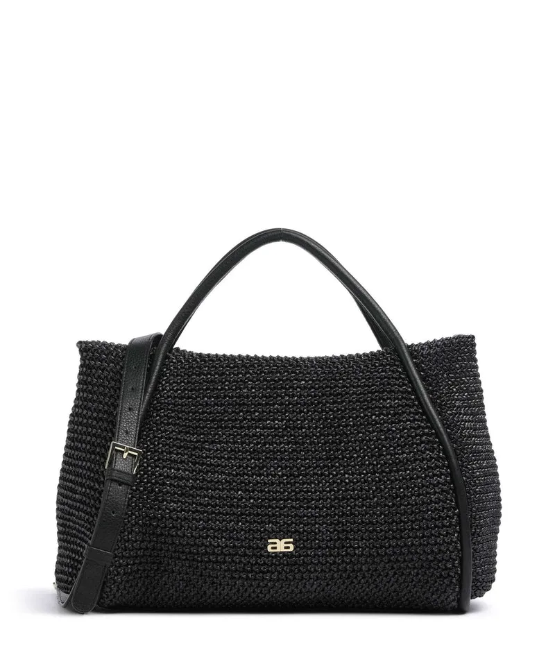Abro Maglia Raffia Willow Borsa a mano black/gold