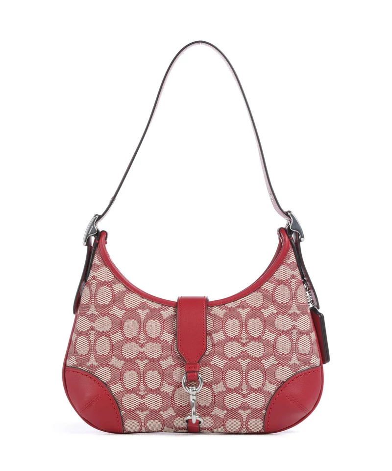 Coach Hamptons Signature Jacquard Borsa a spalla ruby/ivory