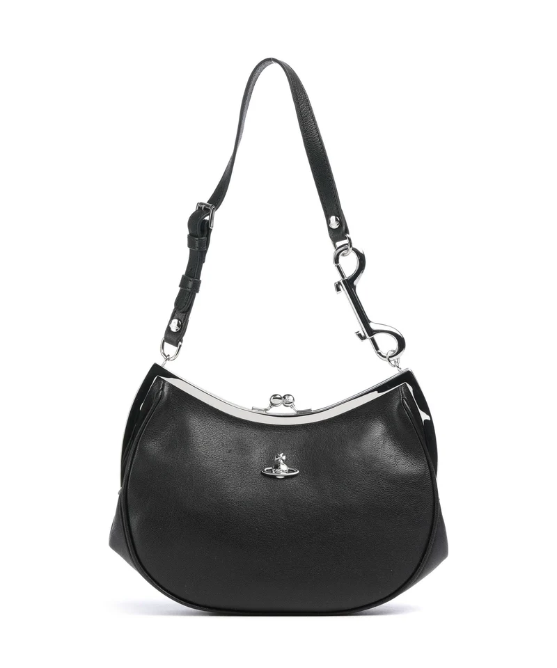 Vivienne Westwood Charm Frame Supple Borsa a spalla black
