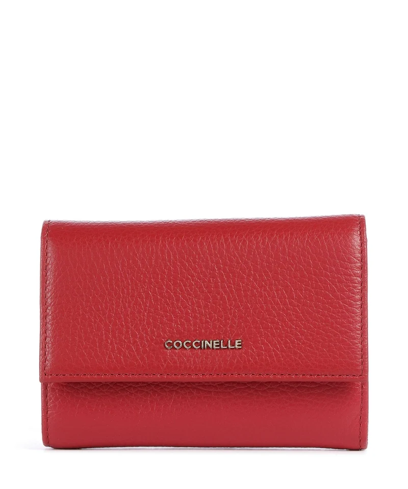 Coccinelle Metallic Soft Portafoglio ruby