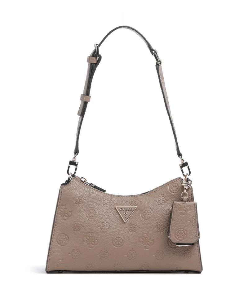 Guess Cresidia Borsa a spalla dark taupe logo