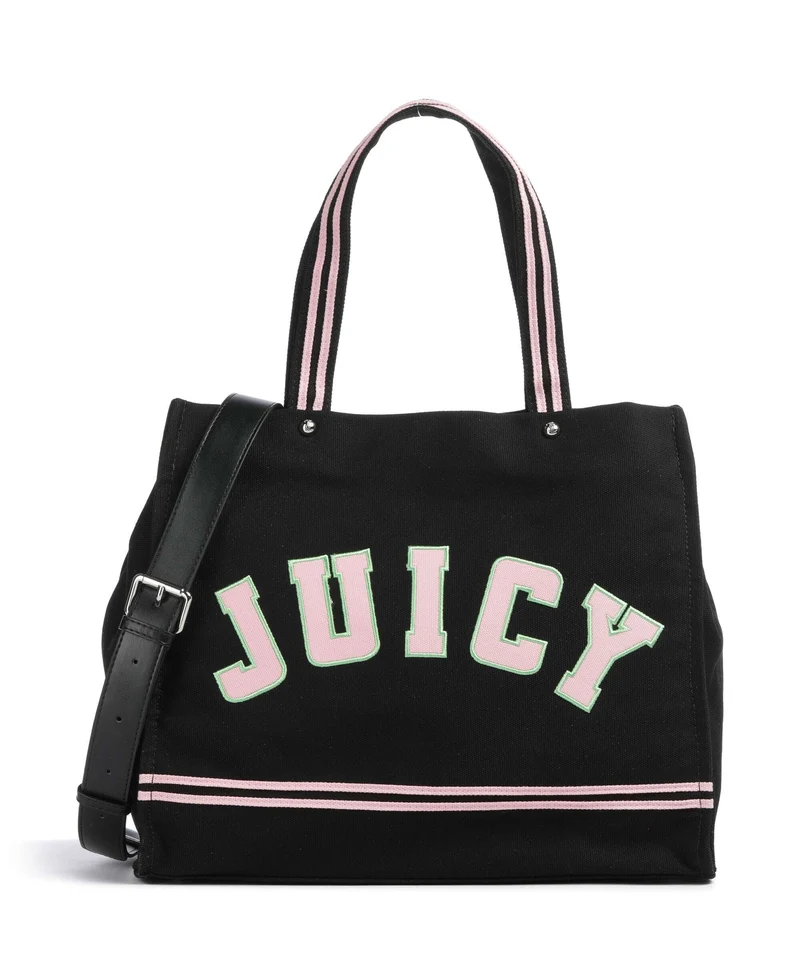 Juicy Couture Iris Patch Canvas L Borsa shopper black/juicy pink