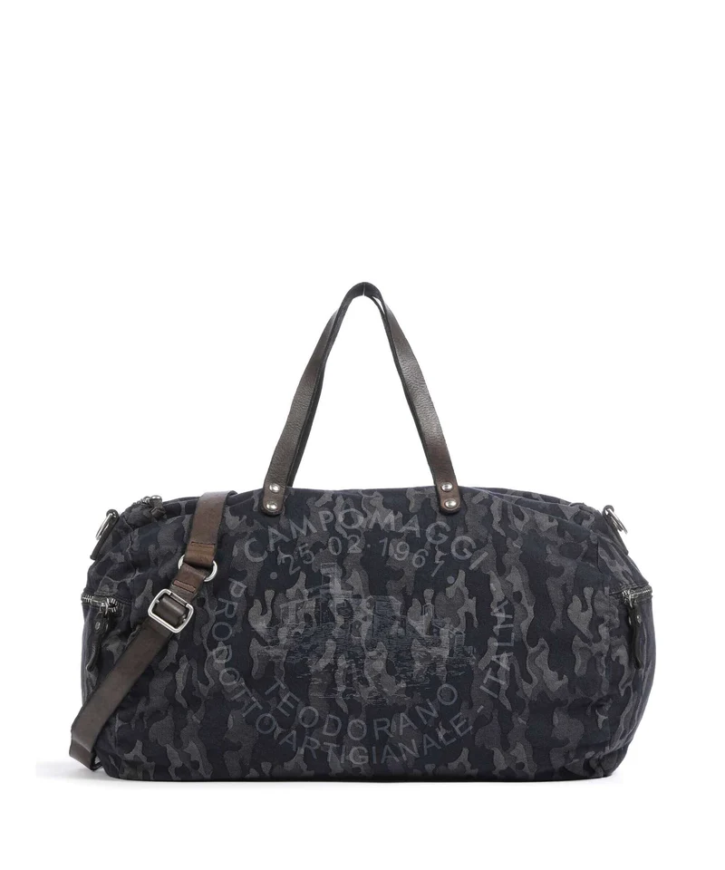 Campomaggi Borsone da weekend camouflage grigio