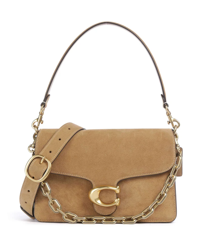Coach Tabby Chain Borsa a spalla sand