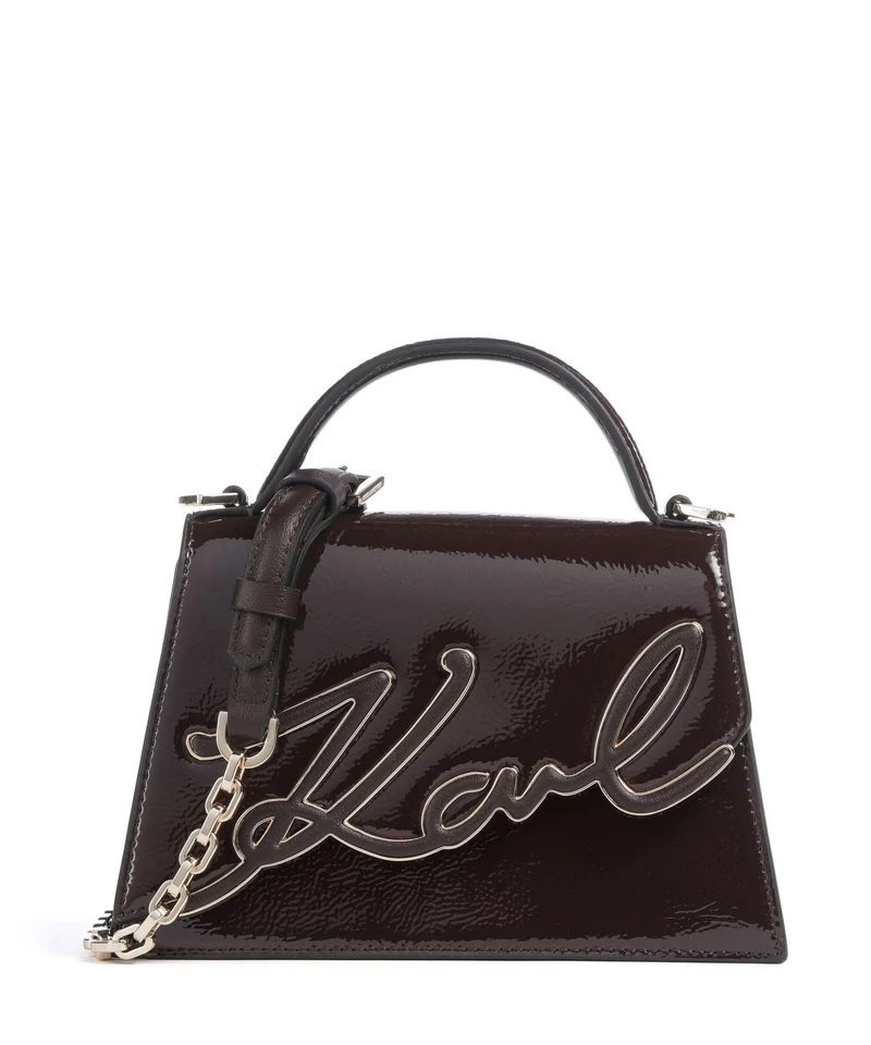 Karl Lagerfeld K/Signature 2.0 Small Borsa a tracolla tobacco