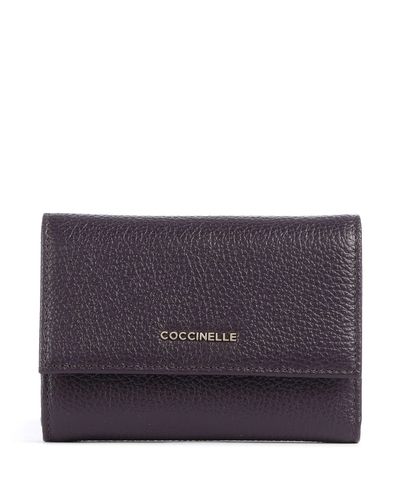 Coccinelle Metallic Soft Portafoglio prune