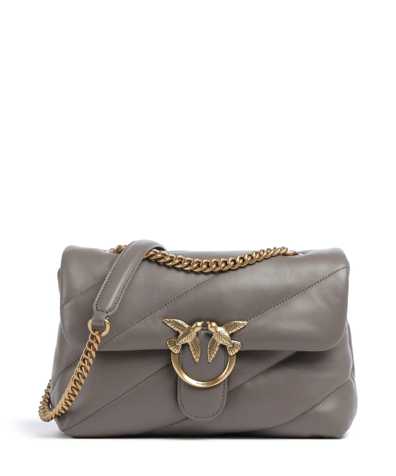 Pinko Love Puff Classic Borsa a spalla grigio asfalto/antique gold