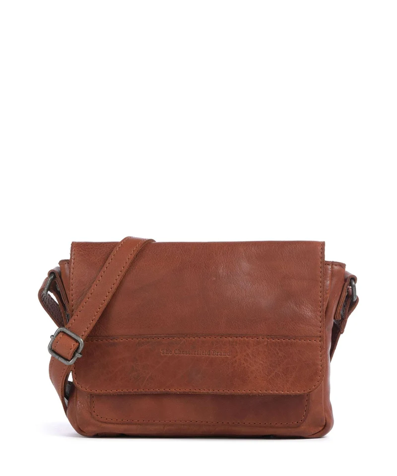 The Chesterfield Brand Washed Waxed Cow Ann Borsa a tracolla cognac